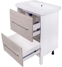 Sanflor Тумба с раковиной Экко 60 орегон/белая – фотография-4